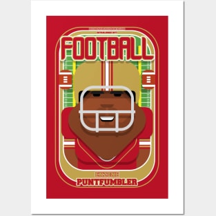 American Football Red and Gold - Enzone Puntfumbler - Hayes version Posters and Art